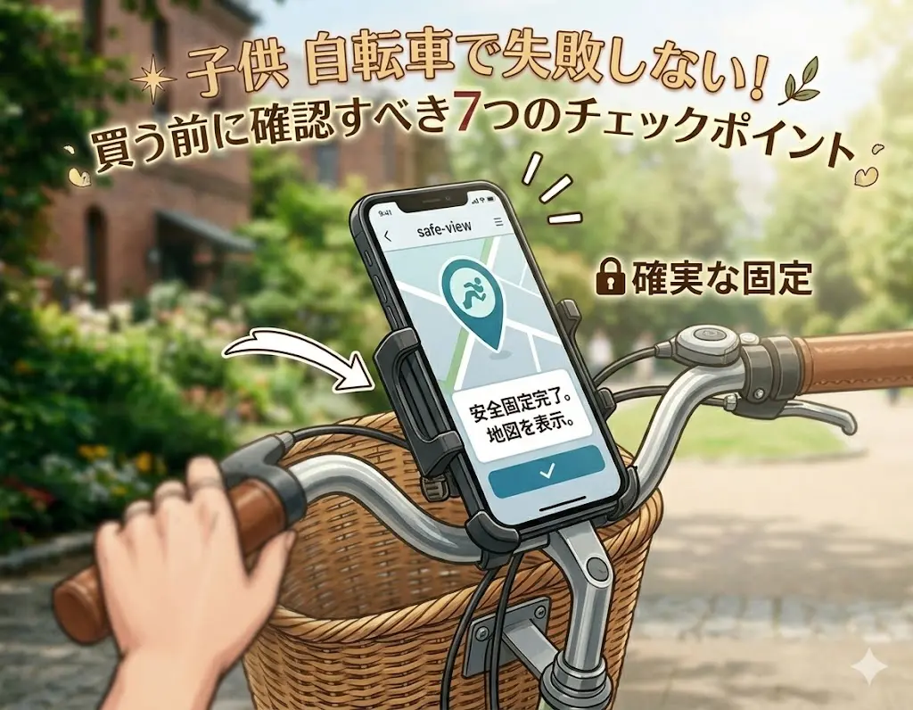 自転車のハンドル部分を上から見たイラスト